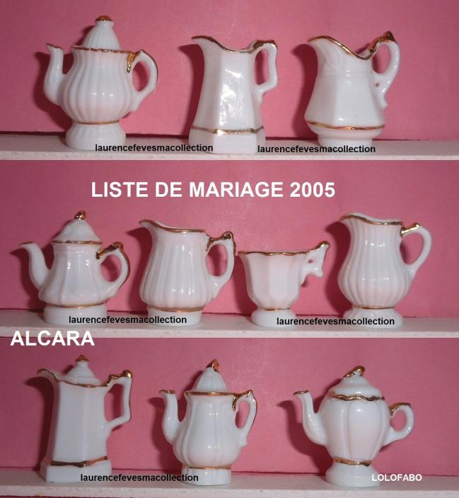 LISTE DE MARIAGE 2005p10 Alcara SERIE COMPLETE